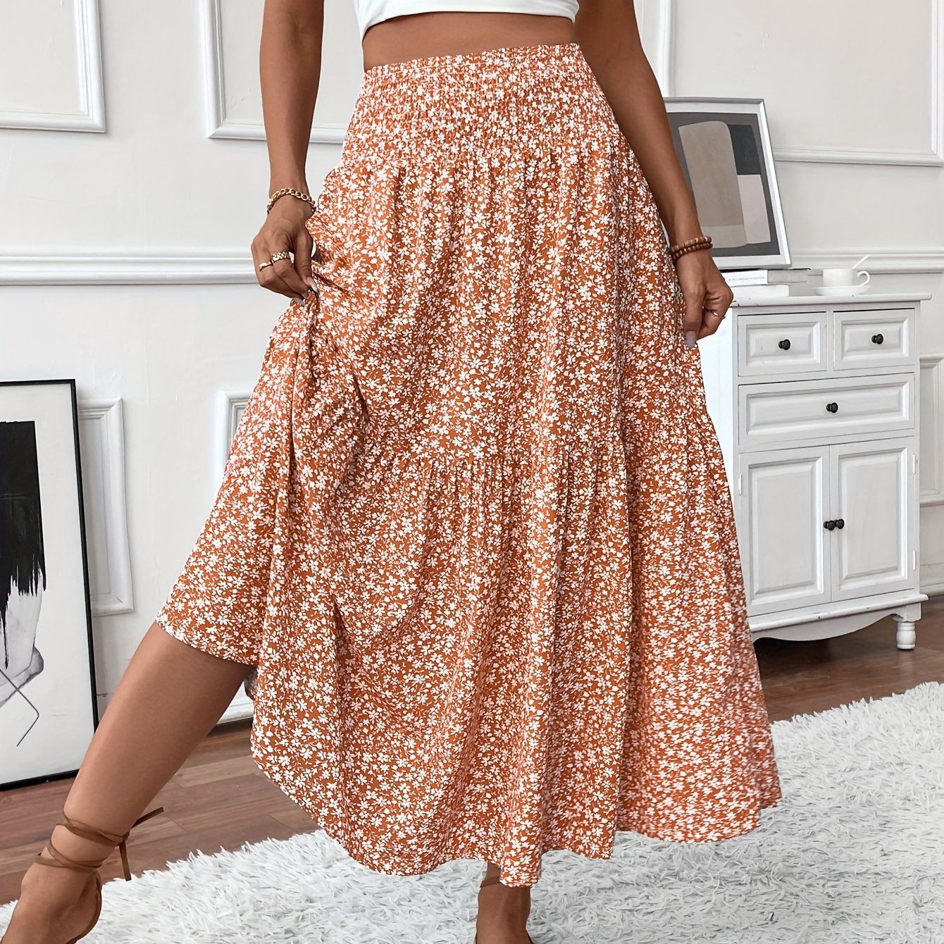 Elena Ditsy Floral Skirt