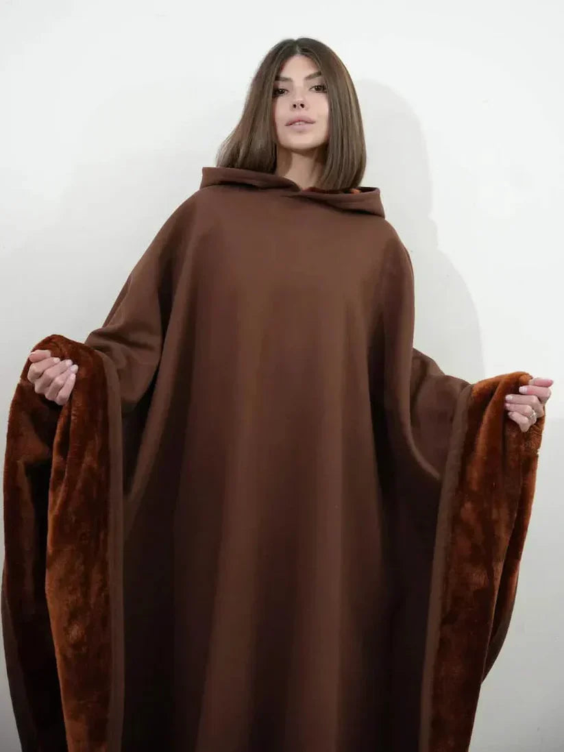 Hooded Woolen Blanket Coat