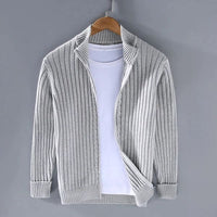 RAVELLO RIBBED ZIP CARDIGAN